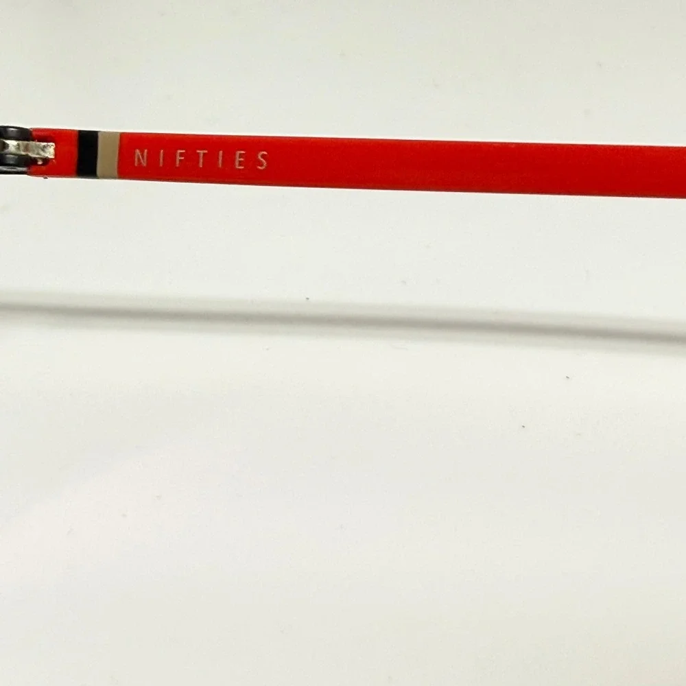 Nifties NI8480 6031 Eyeglasses Black Red Rectangular Frames 48-18-140‎ AL